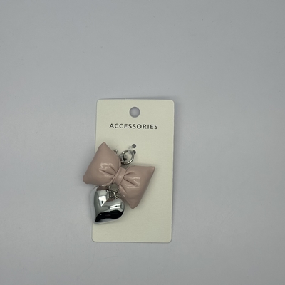 Матовый финиш Sweet Heart и Bow Metal Keychain для простого украшения