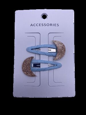 Блестящая луна Детские аксессуары для волос Заколка для волос Материал, обернутый тканью