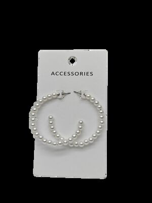 Демонстрация моды Милые женщины Молодая девушка Жемчужные бусины Ювелирные украшения Подвеска Cc серьги для женщины