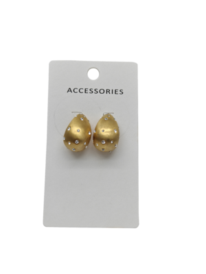 Мода Золото покрытое слезоточивые серьги клубничная форма густые серьги из нержавеющей стали женщины