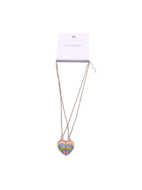 Креативное детское радужное ожерелье Fashion, красочная эмаль, бабочка, сердце, ожерелье дружбы