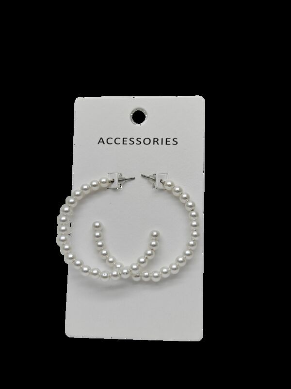 Демонстрация моды Милые женщины Молодая девушка Жемчужные бусины Ювелирные украшения Подвеска Cc серьги для женщины